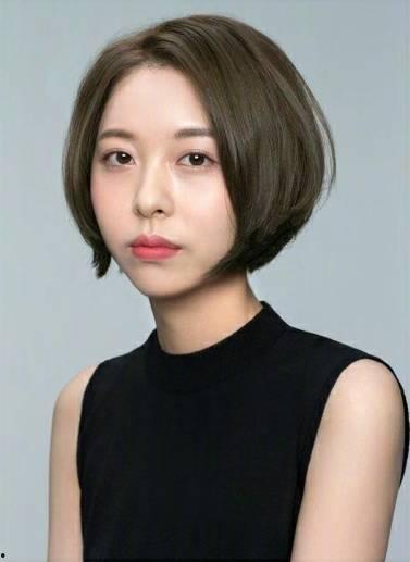 韩国短发模特,韩国模特的时尚演绎