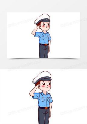警察图片卡通可爱,卡通警察的可爱日常